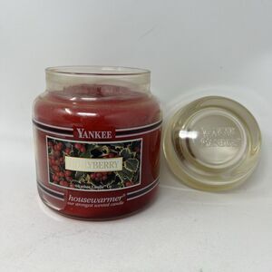Yankee Candle Hollyberry Housewarmer Retired Black Band 14.5 oz Christmas Xmas